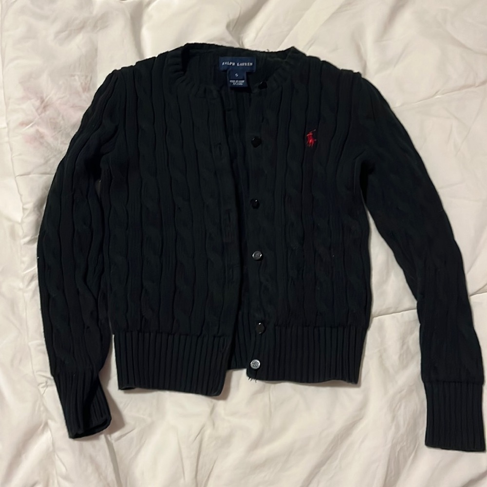 Ralph Lauren button up cable cardigan